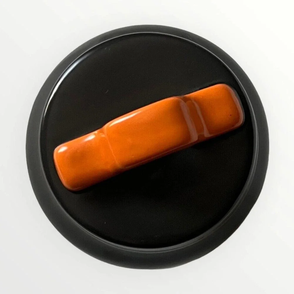 Rae Dunn GOT CANDY? Halloween Black Orange Logo Ceramic Canister With Lid